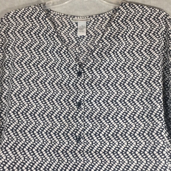 CATHERINE’S Easy Wear Easy Care Flowy A-Line Flutter Sleeves Button Up Shirt - Picture 9 of 14